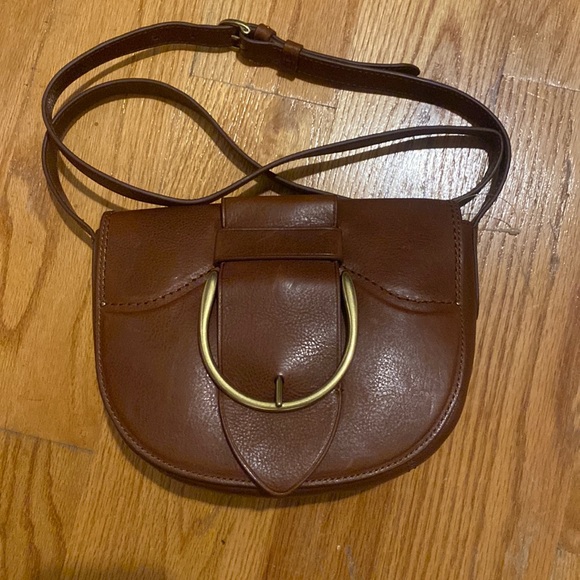NWOT Frye Brown Clara Crossbody Buckle Bag - Picture 1 of 15